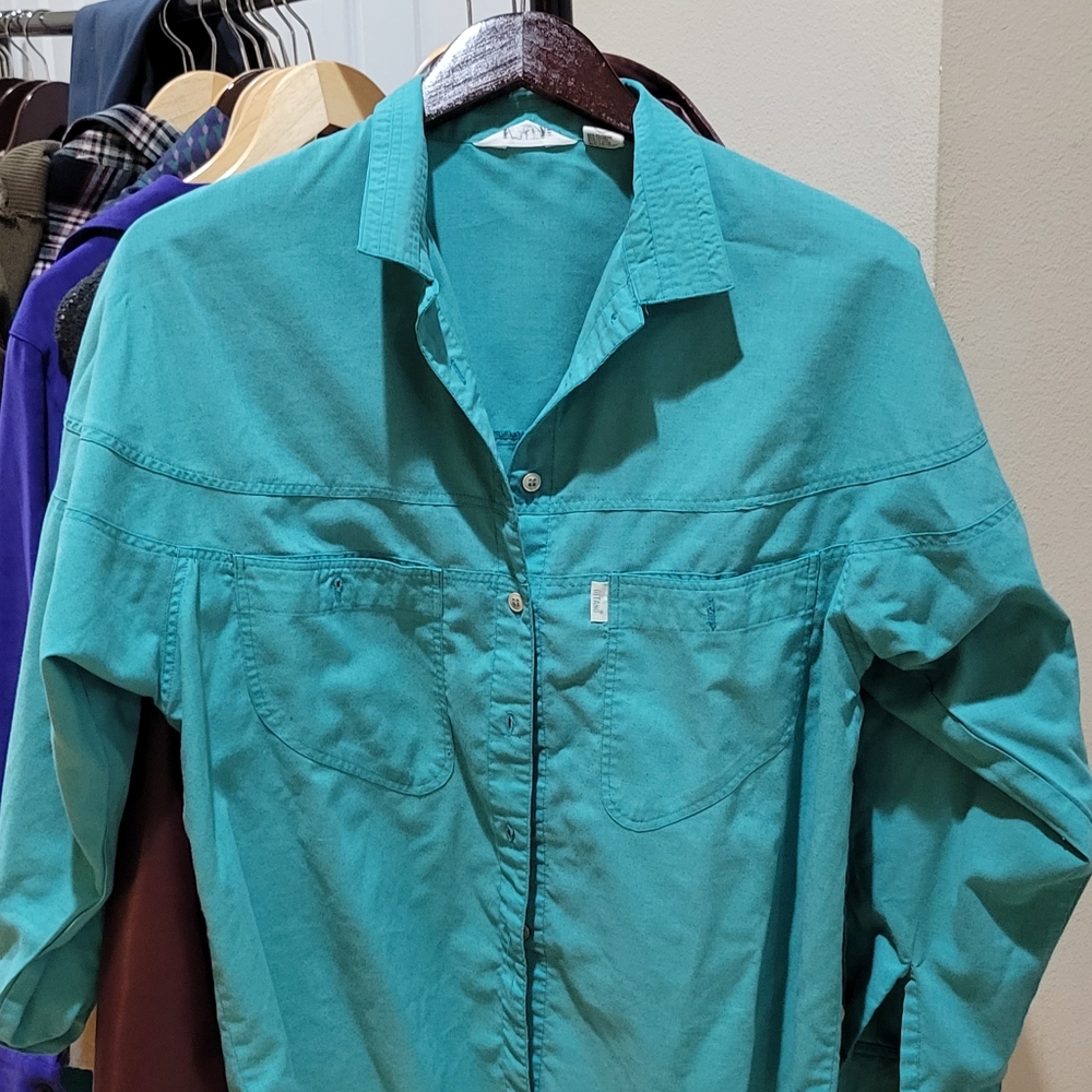 Turquoise button down